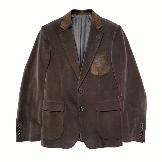 Gucci corduroy suede brown blazer