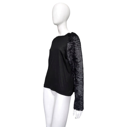 Ann Demeulemeester Feather Sleeve Tee Top