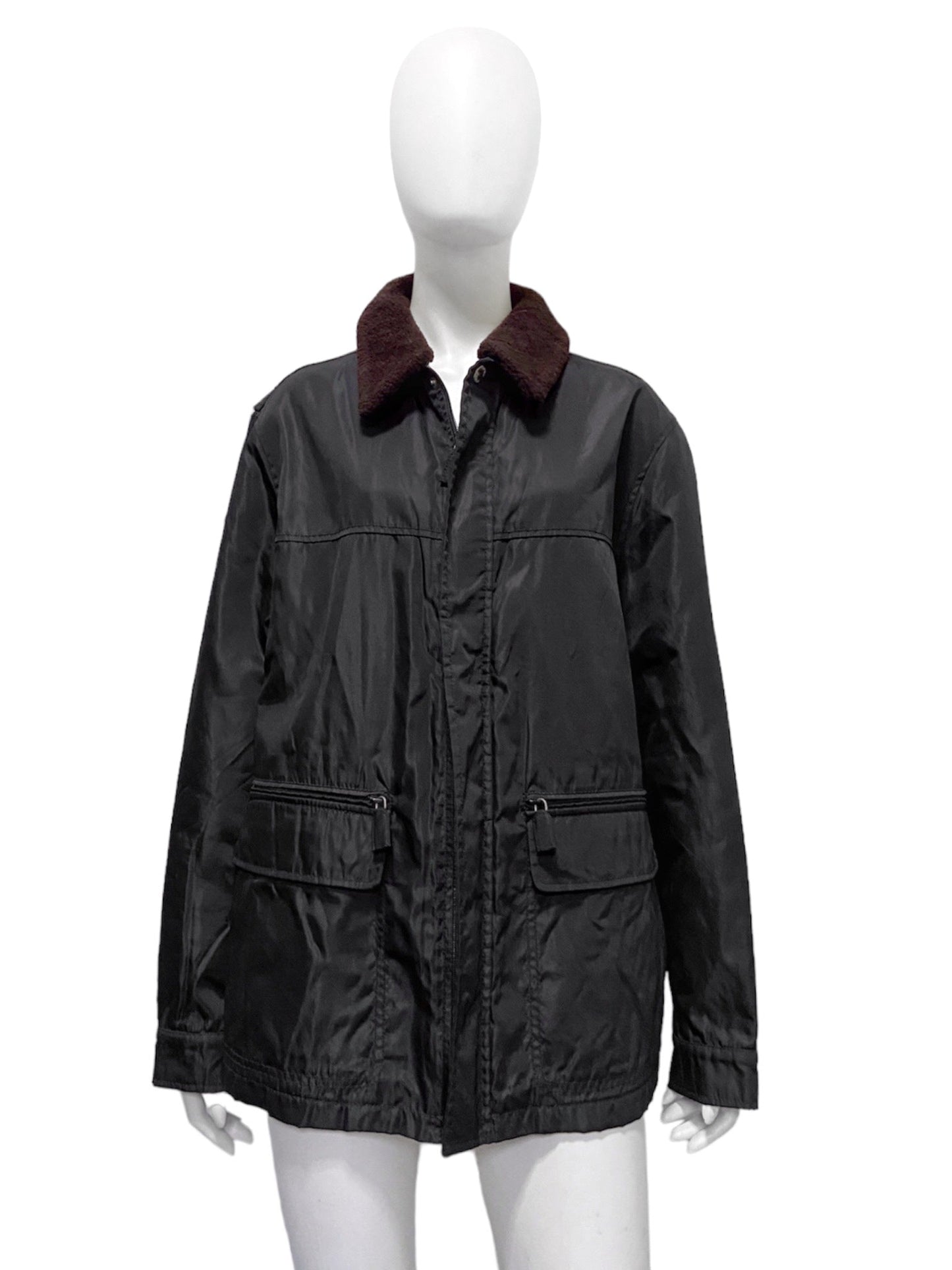 Prada Fall 1994 Peter Lindbergh Padded Nylon Jacket S