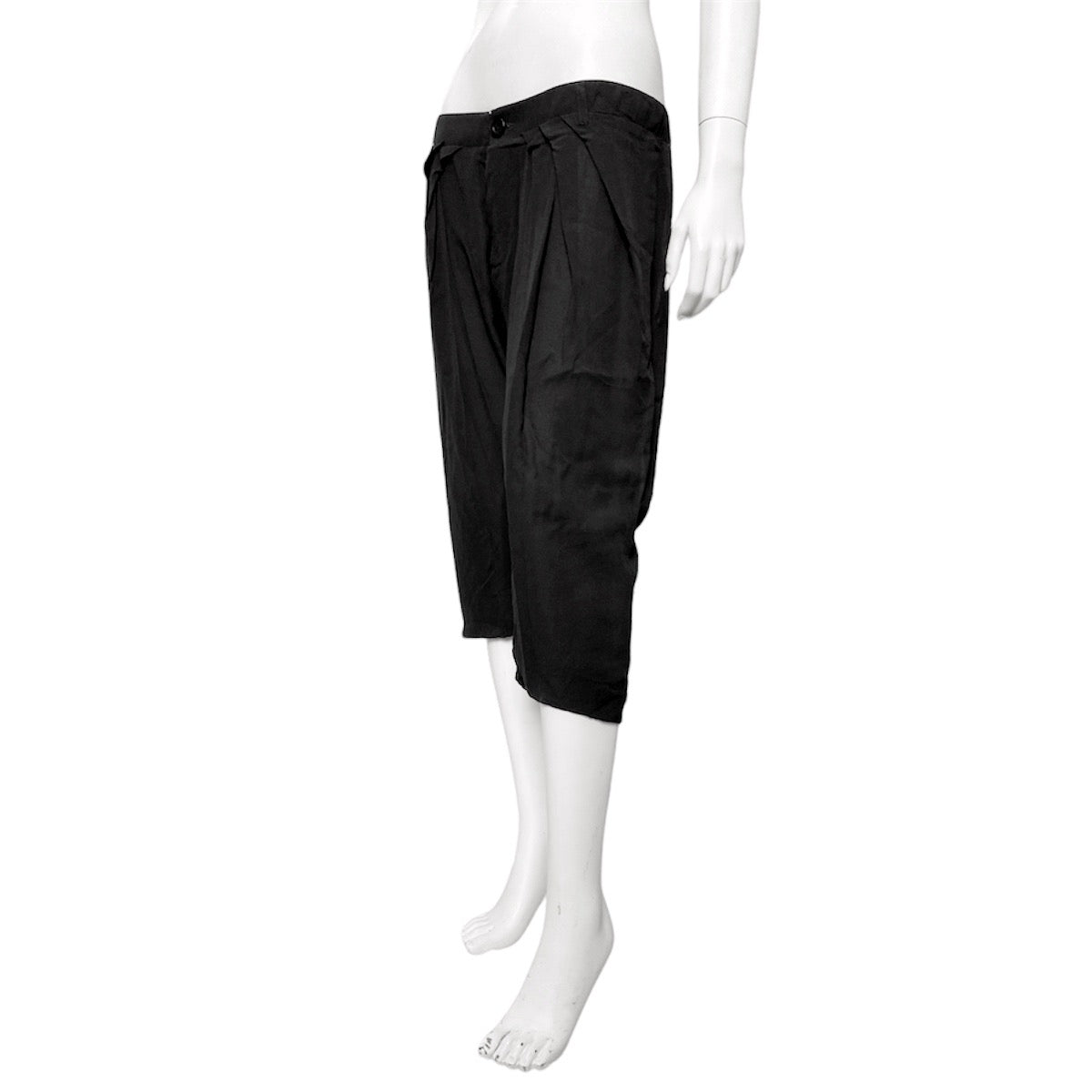 Rick Owens Drop-Crotch Silk Shorts 33"