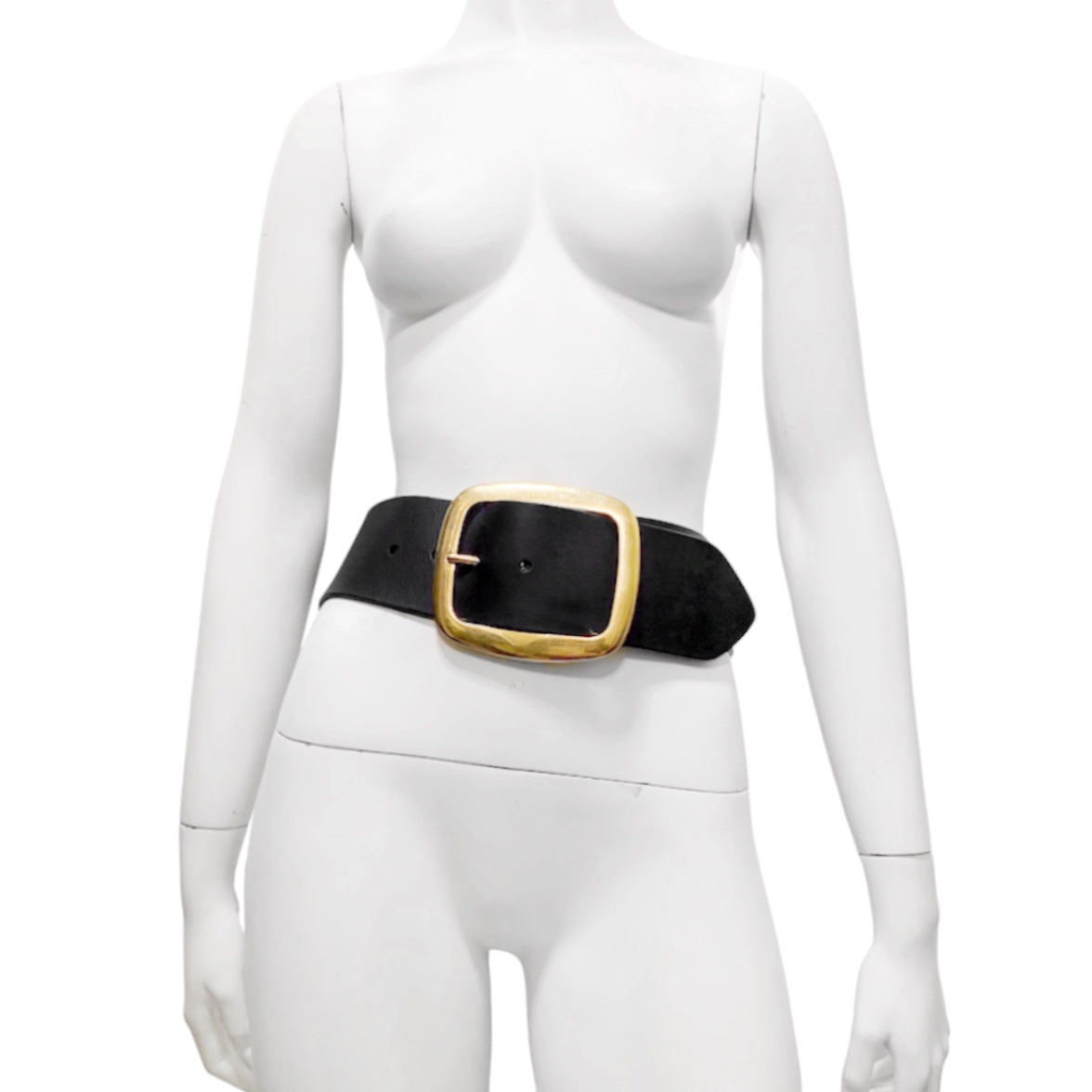 Céline Phoebe Philo 2012 Large Gold Buckle Corset Belt