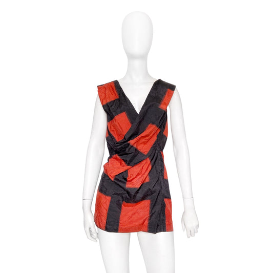 Issey Miyake Spring 2011 Orange Sleeveless Dress