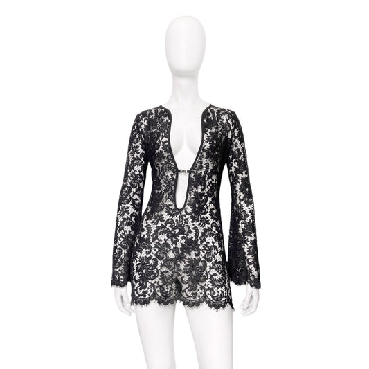 Gucci Spring 1996 Tom Ford Iconic Runway Floral Lace Mini Dress