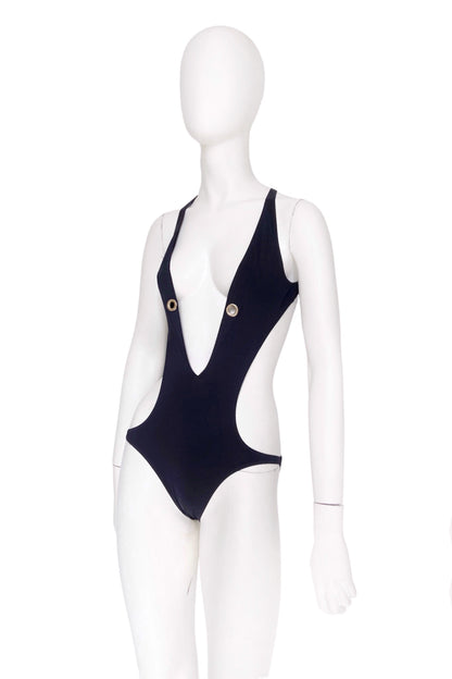 Gucci 00s Minimal Sexy Plunge Swimsuit XS