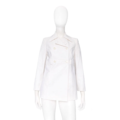 Gucci Spring 1996 Tom Ford Double-Breasted White Short Coat 38