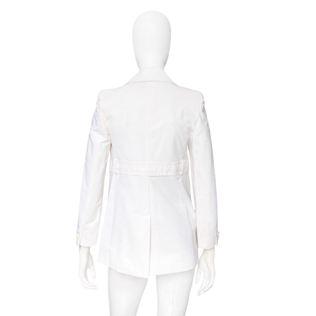 Gucci Spring 1996 Tom Ford Double-Breasted White Short Coat 38