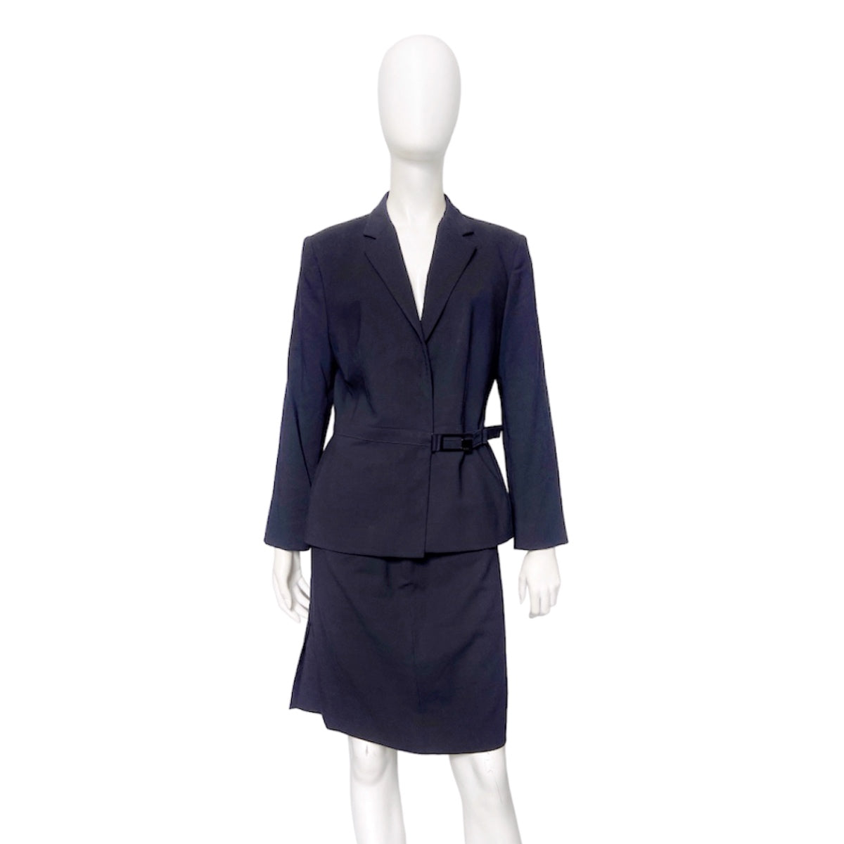 BWNT Gucci Spring 1998 Tom Ford “G” Buckle Belt Blazer Skirt Suit Set 44