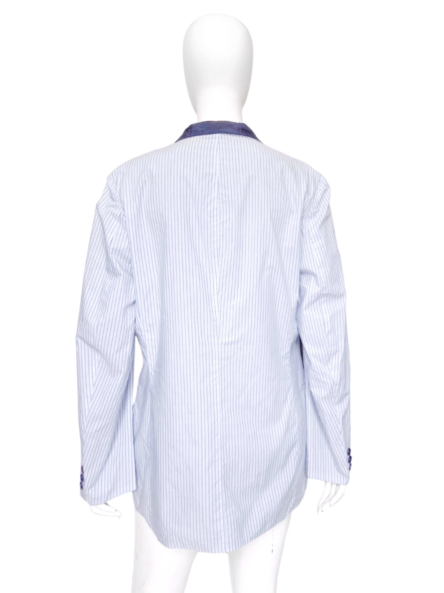 Yohji Yamamoto Pour Homme Spring 2010 Blue Striped Blazer Jacket 3