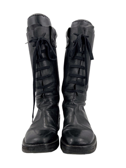 Ann Demuelemeester Fall 2003 Combat Zip Long Boots 37