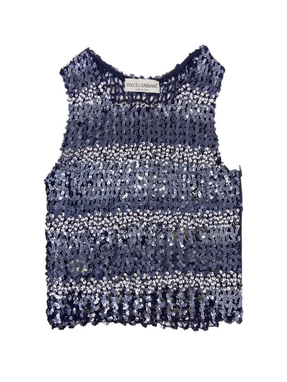 Dolce & Gabbana 90s Sequins Mesh Top