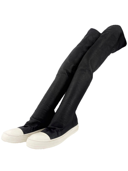 Rick Owens Fall 2018 Mainline Lambskin Leather Thigh High Sock Ramones 39.5