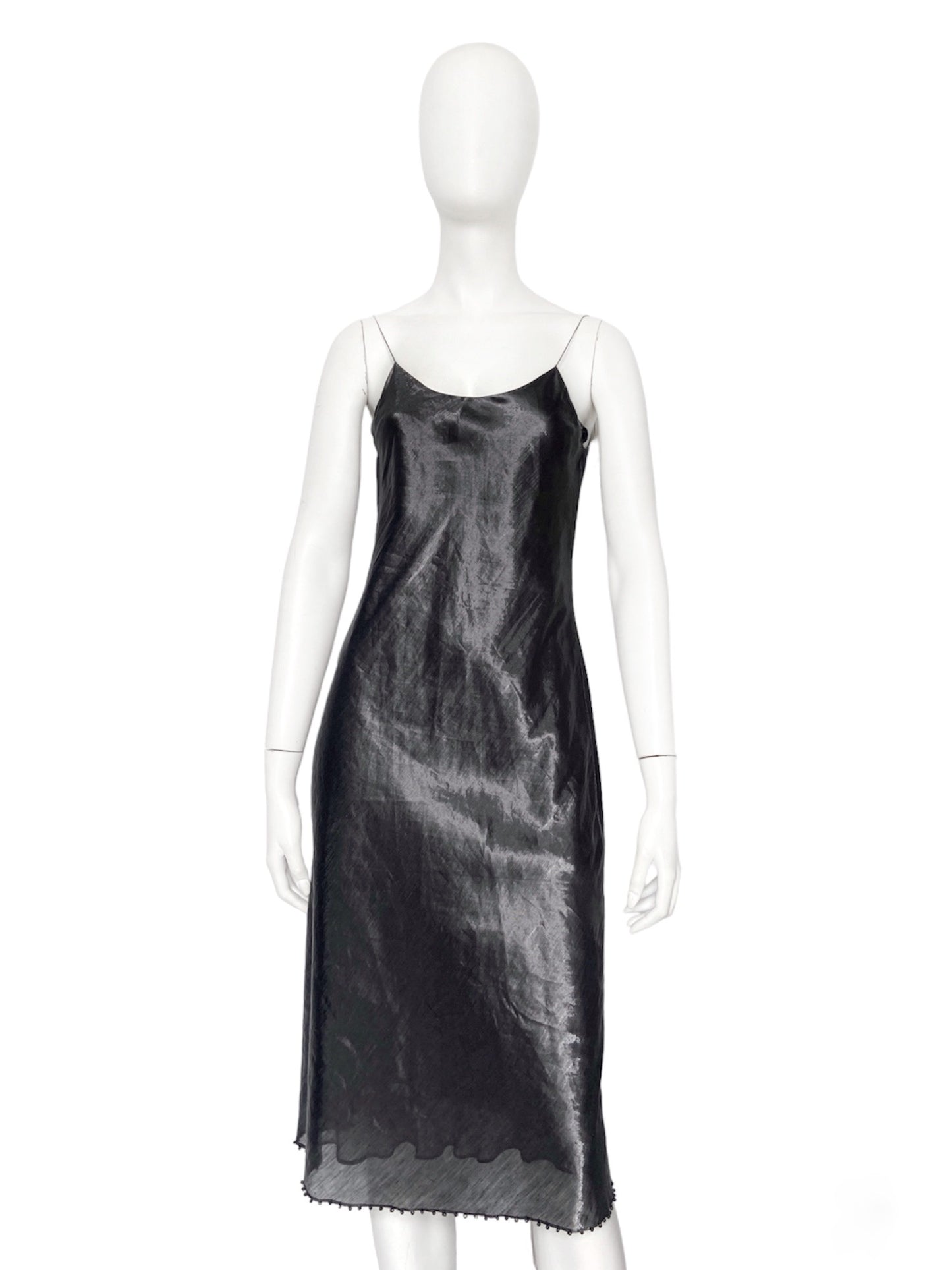 Gucci Spring 2000 Tom Ford Sheer Beaded Linen Chain Strap Slip Dress 3 Dusty Archive Gucci Spring 2000 Tom Ford Sheer Beaded Linen Chain Strap Slip Dress 3 Dusty Archive