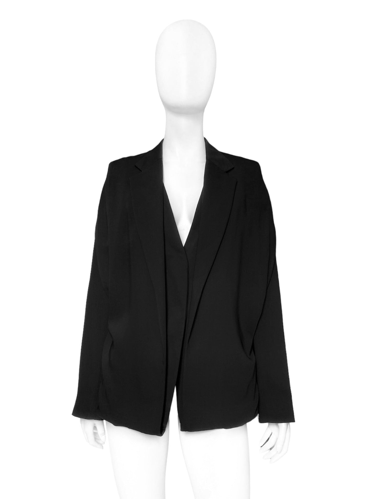 Maison Martin Margiela Pre-Fall 2011 Black Double-layered Cape Blazer Jacket 38