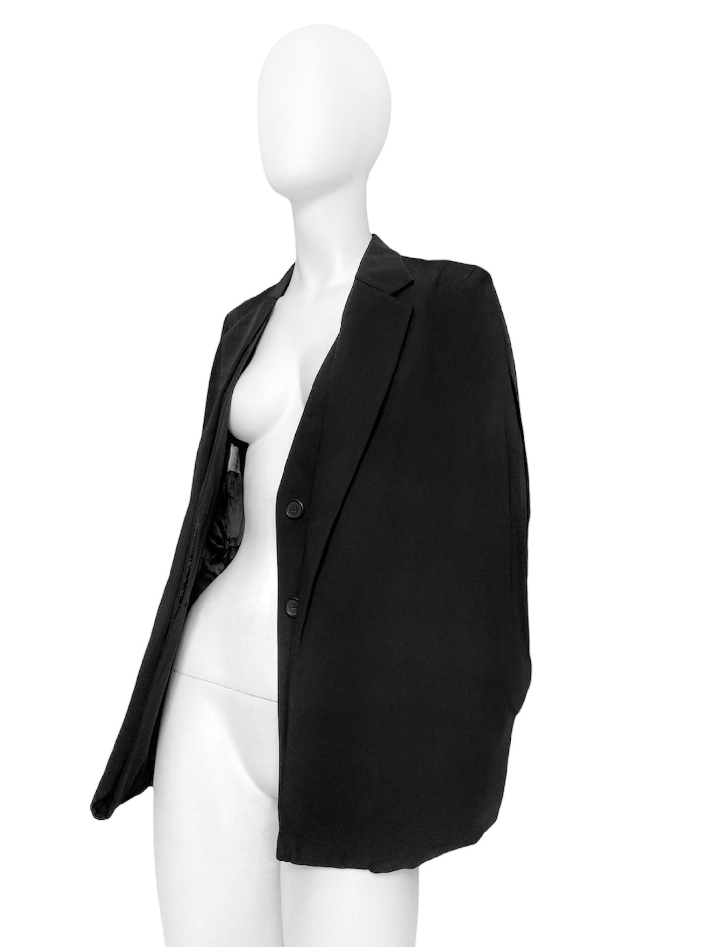 Maison Martin Margiela Pre-Fall 2011 Black Double-layered Cape Blazer Jacket 38