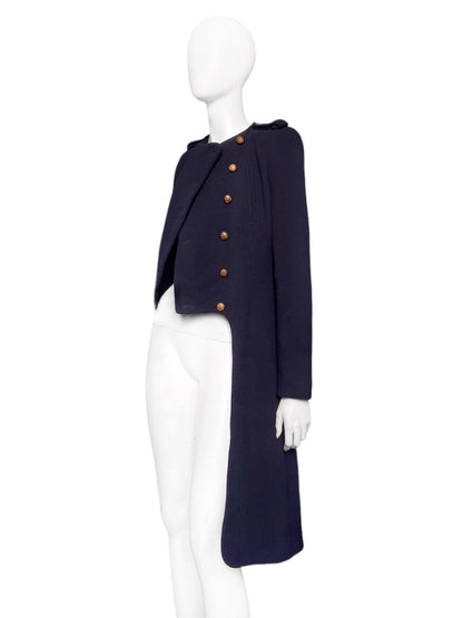 Alexander McQueen Pre-Fall 2011 Navy Double-Breasted Military Tail Coat 40