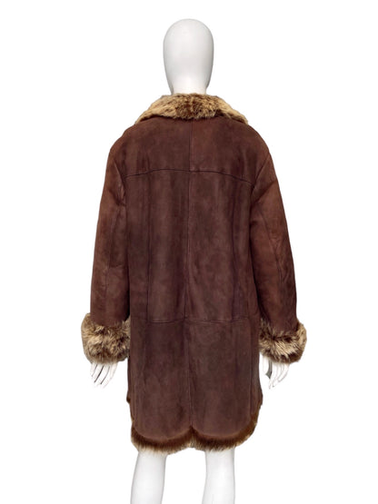 Gucci Fall 1998 Tom Ford Oversized Brown Shearling Fur Coat