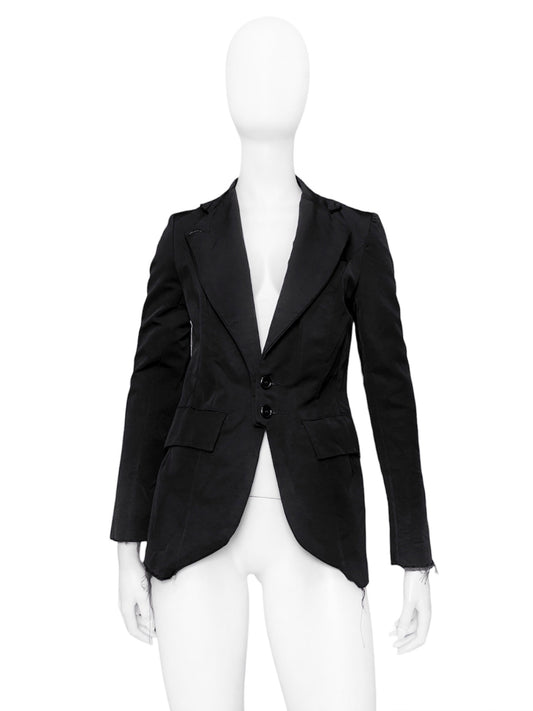 BWNT Elena Dawson 2014 Black Classic Silk Blazer XS