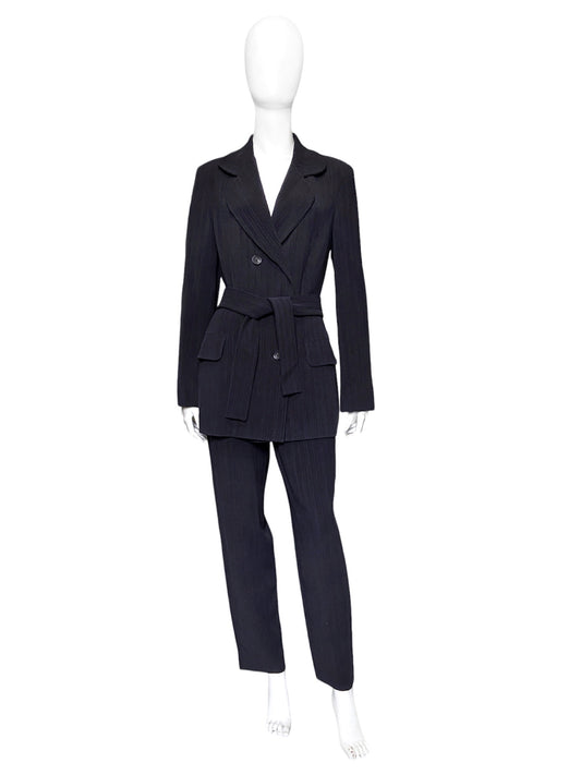 Gucci Fall 1995 Tom Ford Navy Wool Oversized Blazer Jacket Pants Skirt Suit