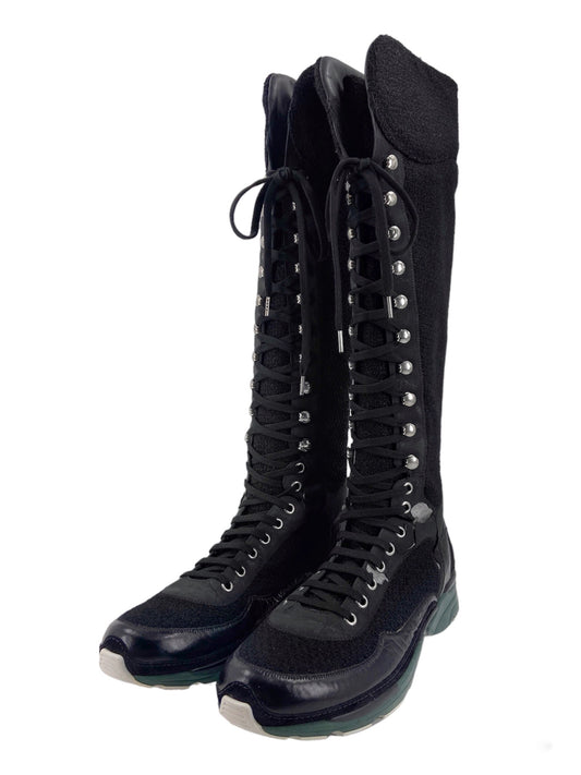 Chanel Fall 2014 Karl Lagerfeld Tweed Sneaker Boot 41