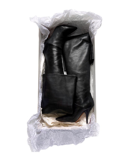 Céline Phoebe Philo Thigh High Leather Heels Boots 36.5