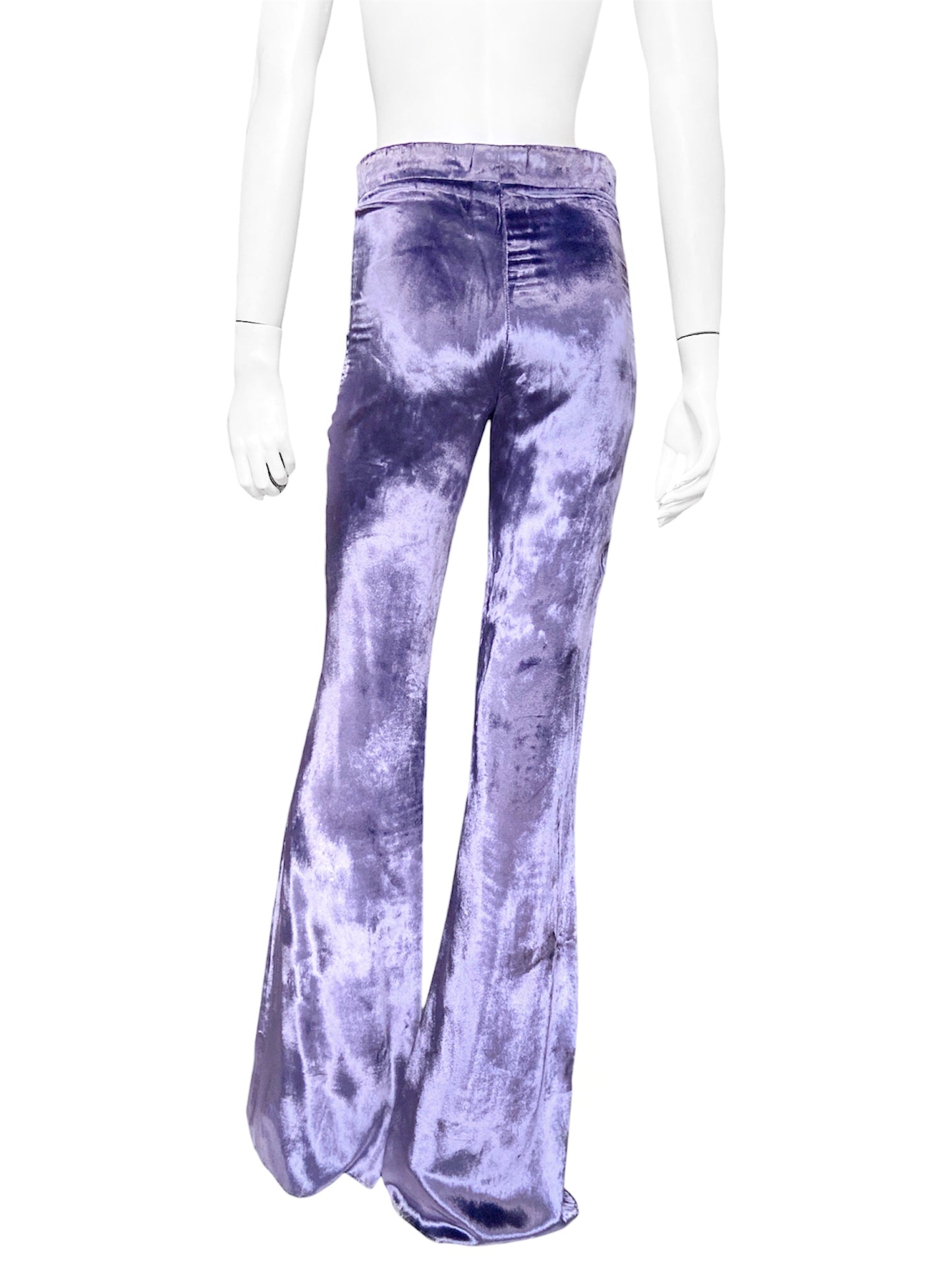 Gucci Fall 1999 Tom Ford Purple Velvet Flared Pants 38