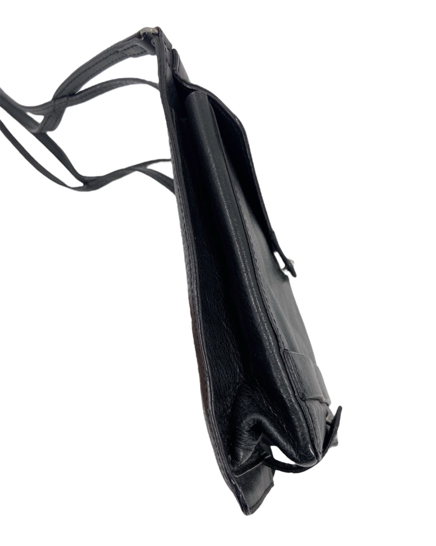 Ann Demeulemeester Long Strap Leather Shoulder Phone Pouch Bag