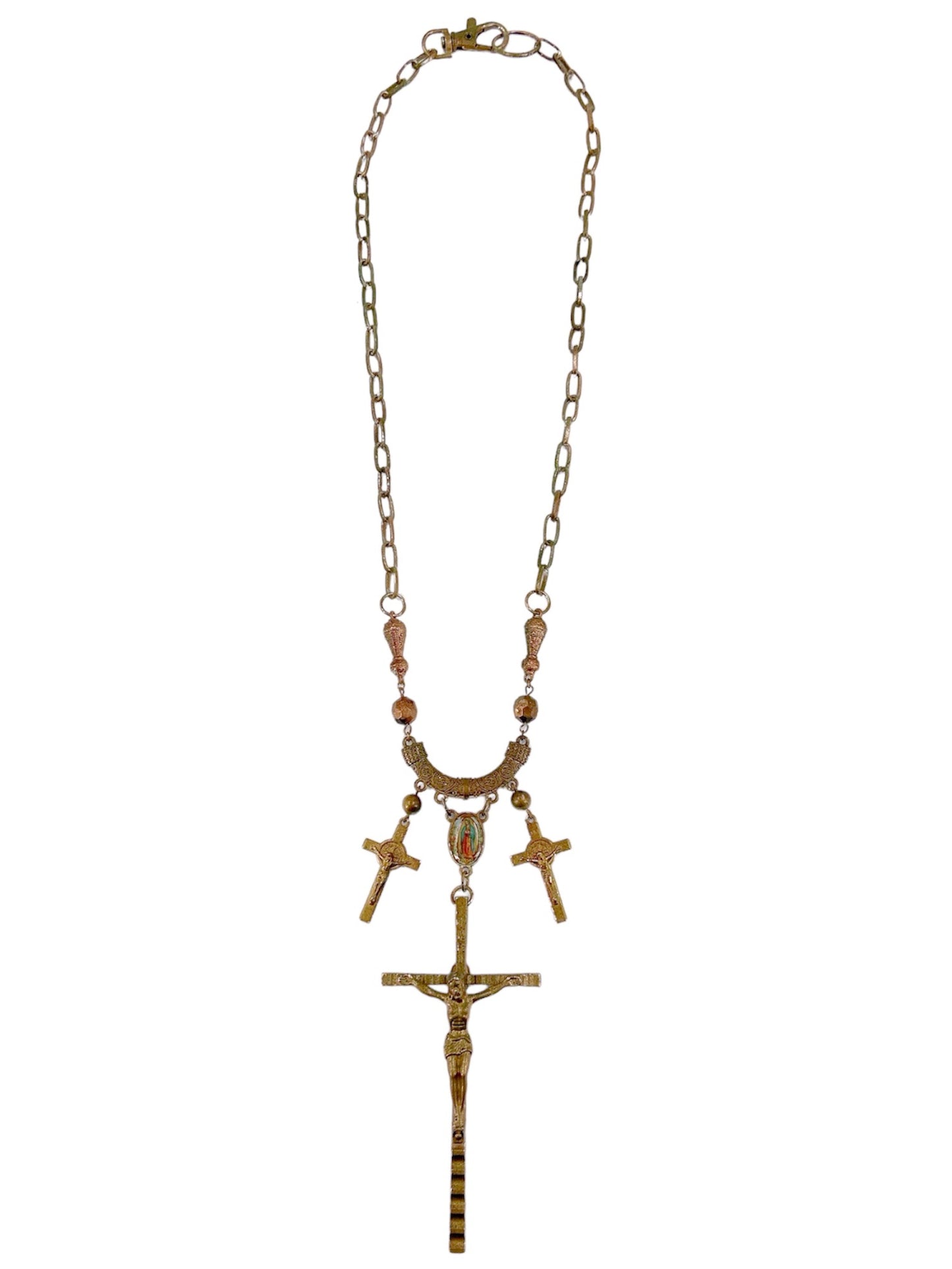 Jean Paul Gaultier 90S Sample Triple Cross Long Necklace
