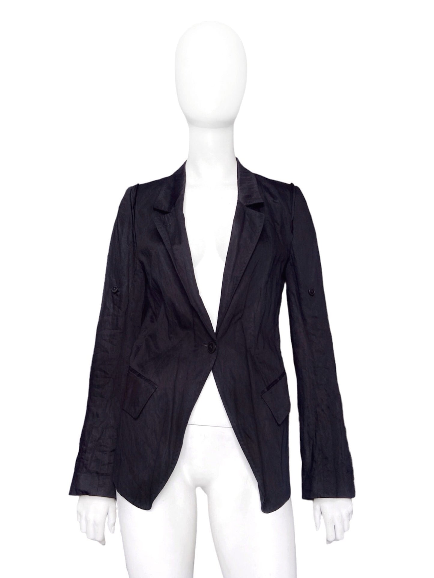 Ann Demeulemeester Spring 2006 Runway Wrinkled Blazer Jacket 36