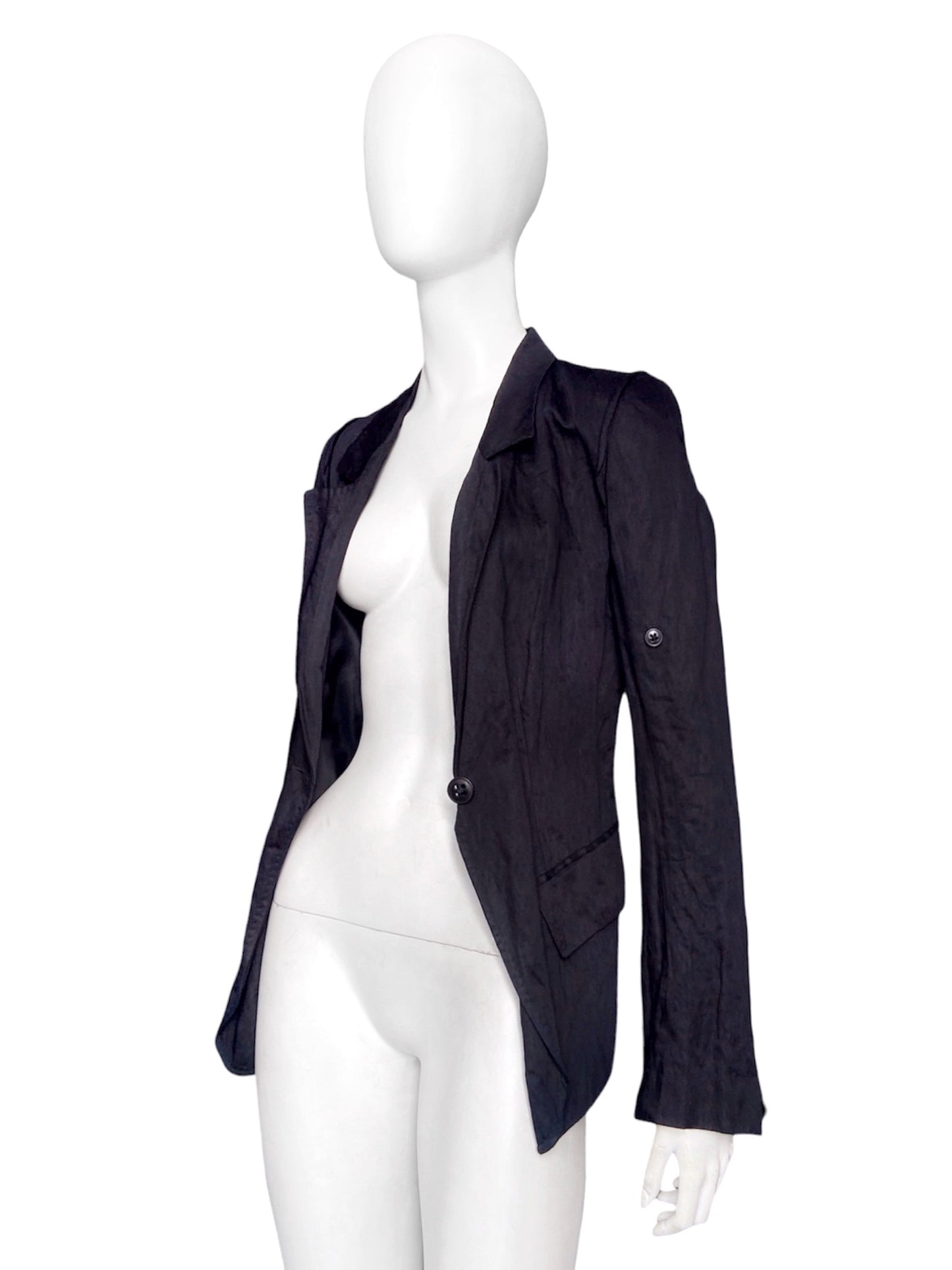 Ann Demeulemeester Spring 2006 Runway Wrinkled Blazer Jacket 36