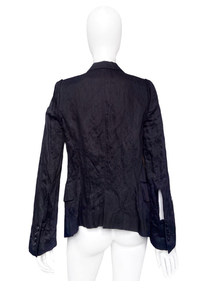 Ann Demeulemeester Spring 2006 Runway Wrinkled Blazer Jacket 36