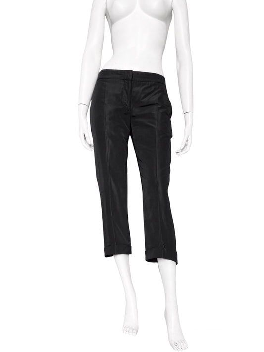 Alexander Mcqueen Spring 2007 Runway Black Silk Bumster Pants 38