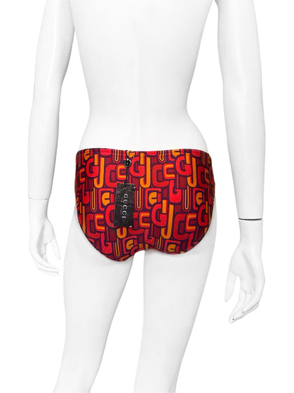 BWNT Gucci Spring 1997 Tom Ford Psychedelic Logo Swim Briefs M