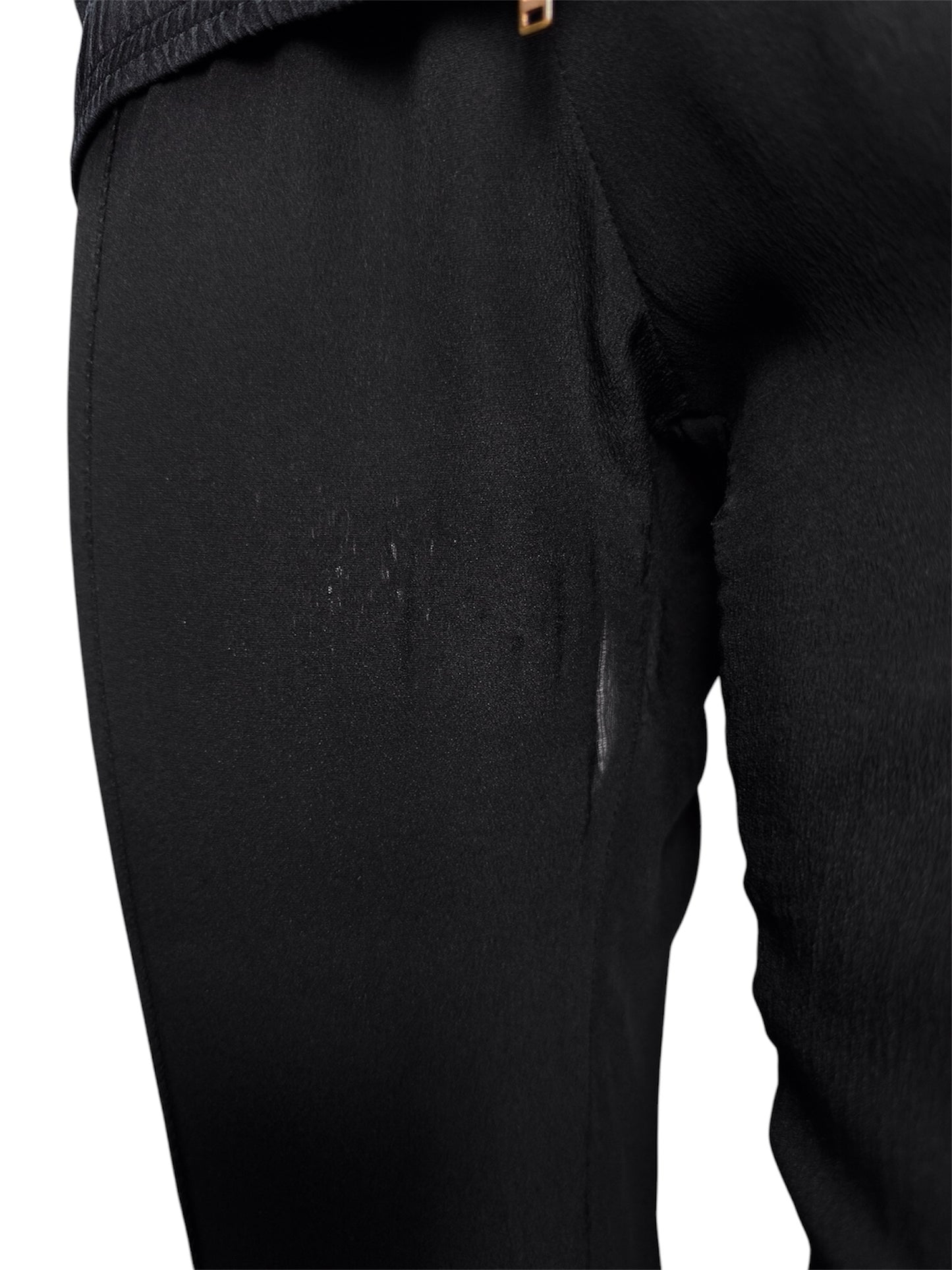 Gucci Spring 2004 Tom Ford Black Webbing Striped Crepe de Chine Silk Bomber Jacket pants tracksuit 38