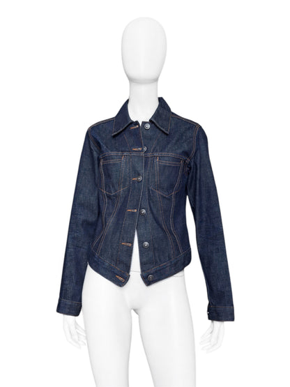 Gucci Spring 1998 Tom Ford Look#32 Esther Cañadas Raw Denim Jacket 40