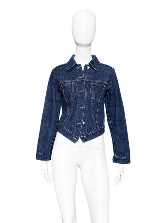 Gucci Spring 1998 Tom Ford Esther Cañadas Look#32 Raw Denim Jacket 40