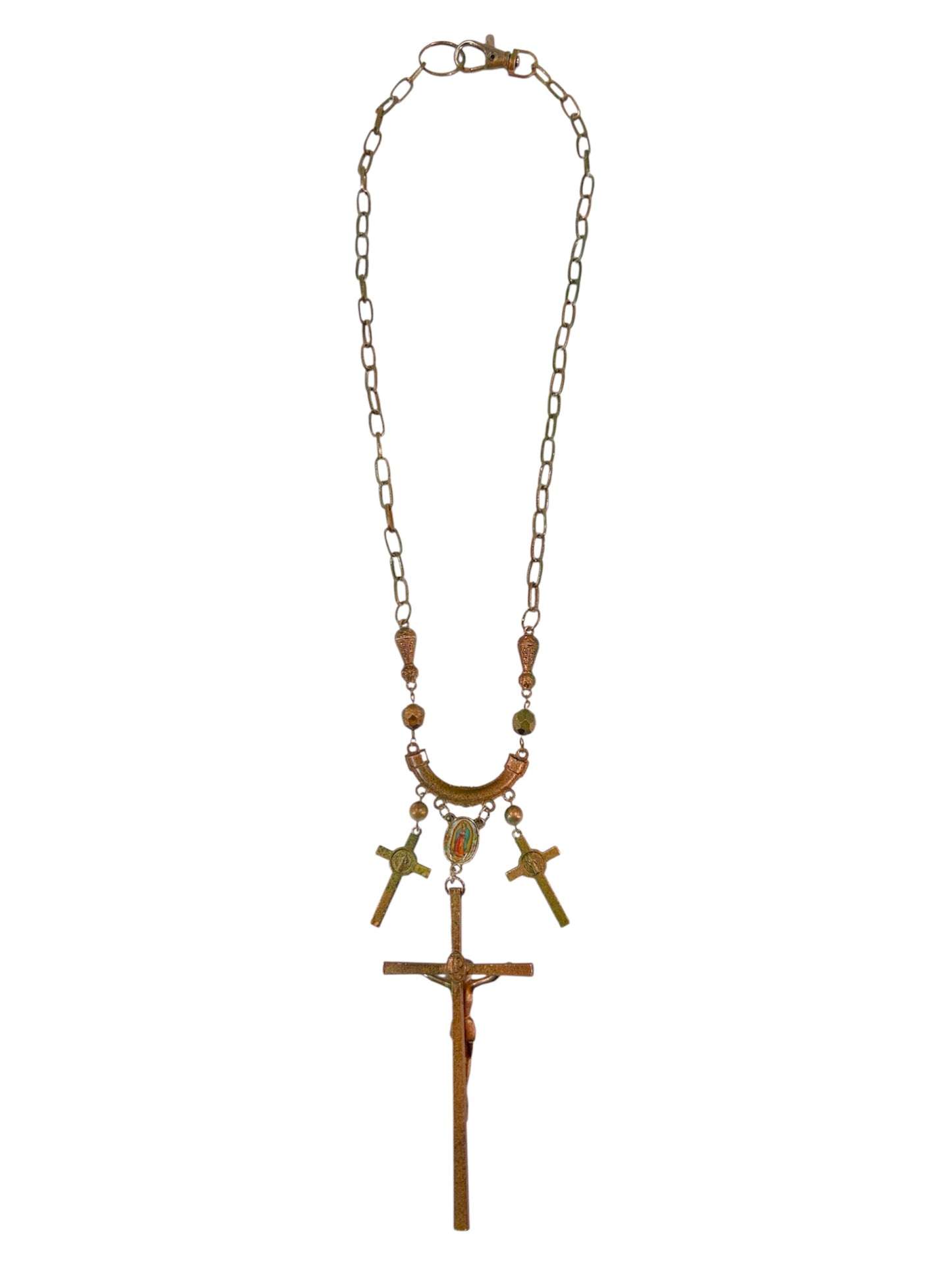 Jean Paul Gaultier 90S Sample Triple Cross Long Necklace