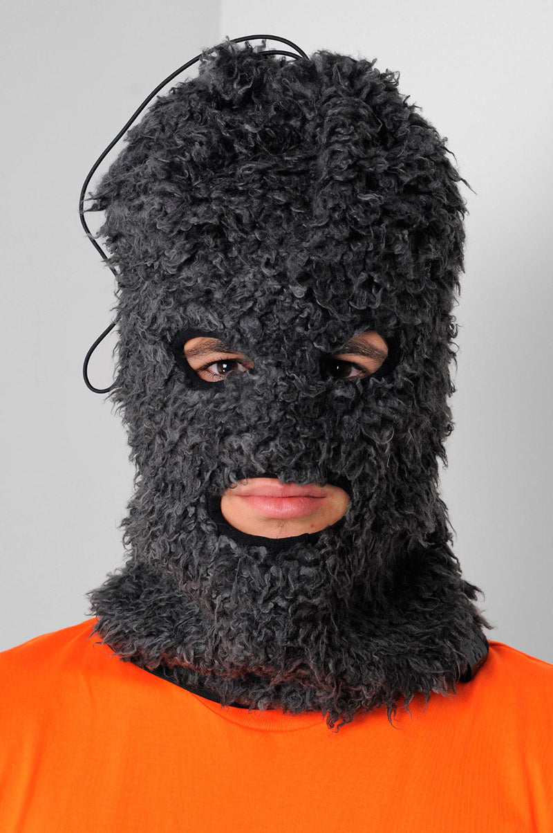 Y-3 Fall 2014 Yohji Yamamoto X Adidas Fur Balaclava Neckwarmer