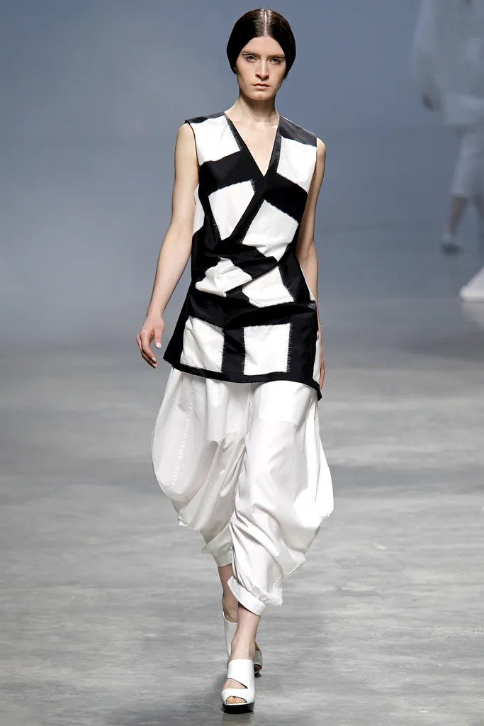 Issey Miyake Spring 2011 Orange Sleeveless Dress