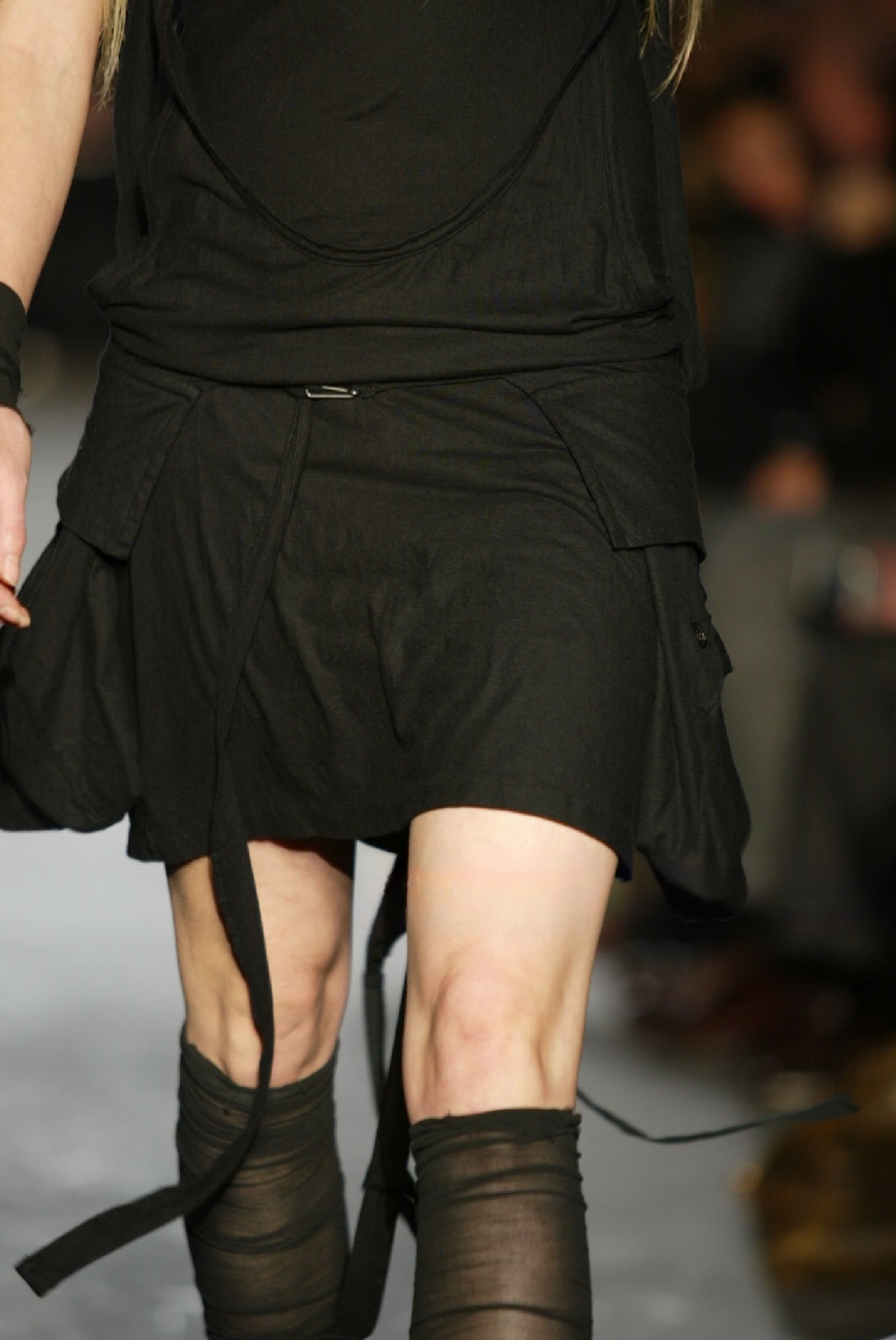 Ann Demeulemeester Spring 2004 Runway Harness Bondage Overall Skirt with Cargo pockets