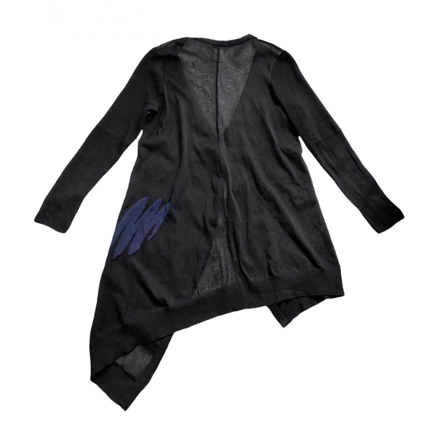 Yohji yamamoto asymmetrical paint feature cardigan 2