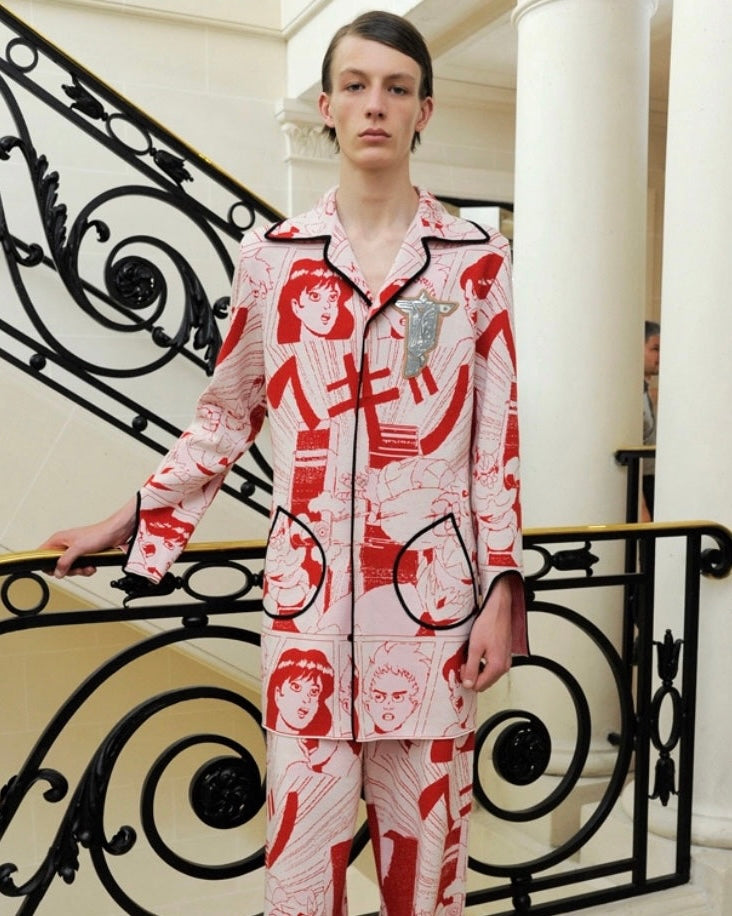 Loewe Spring 2016 Mens Gundam manga knit pajamas coat