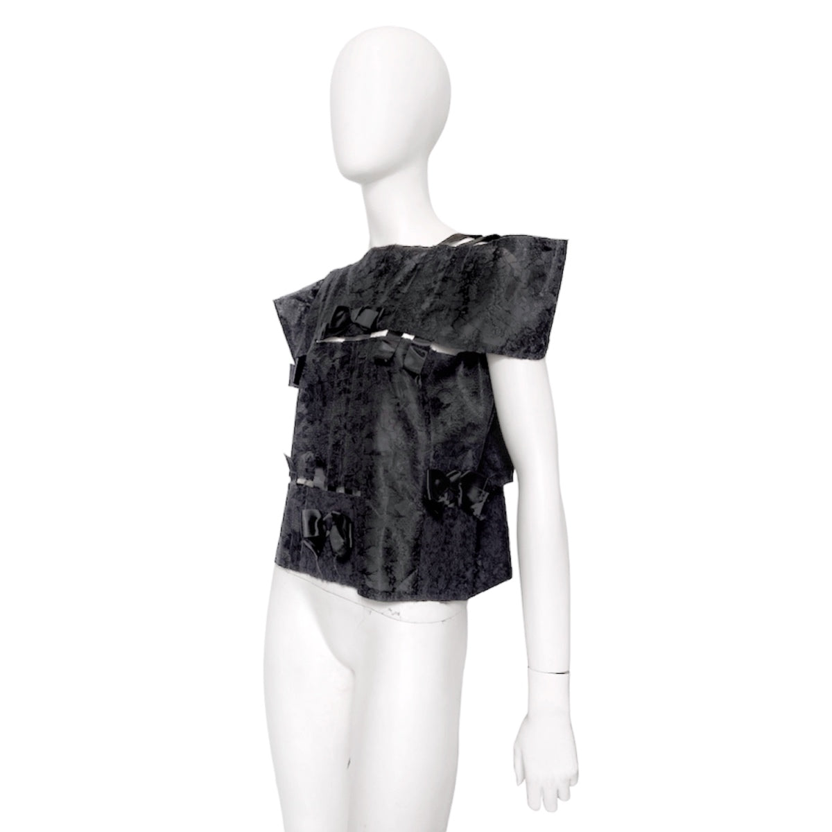 Comme des Garçons Fall 2015 Floral Lace top with Ribbons