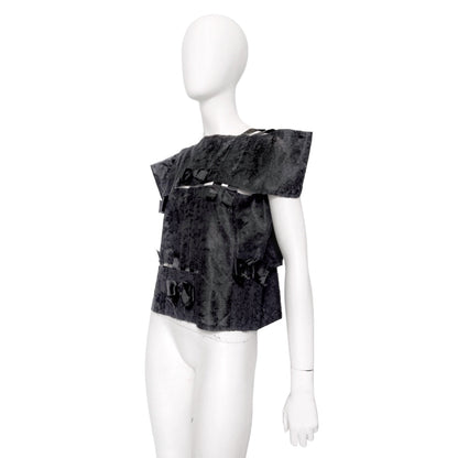 Comme des Garçons Fall 2015 Floral Lace top with Ribbons