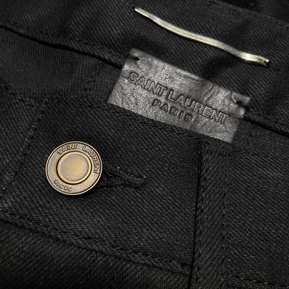 BWNT Saint Laurent D01 Hedi Black Waxed Jeans 29 – Dusty Archive