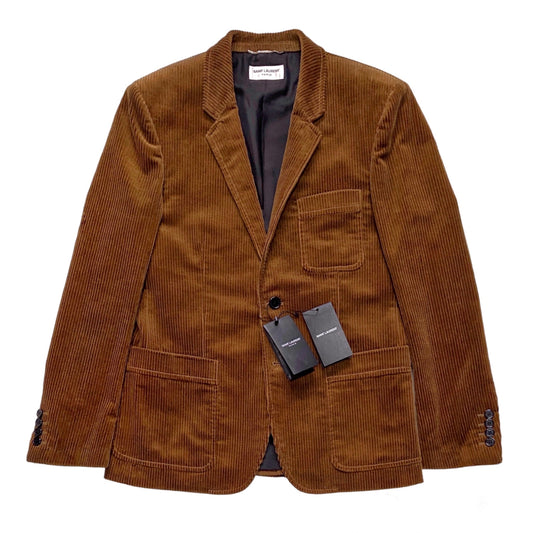 BWNT Saint Laurent Fall 2018 Brown Corduroy Blazer Jacket