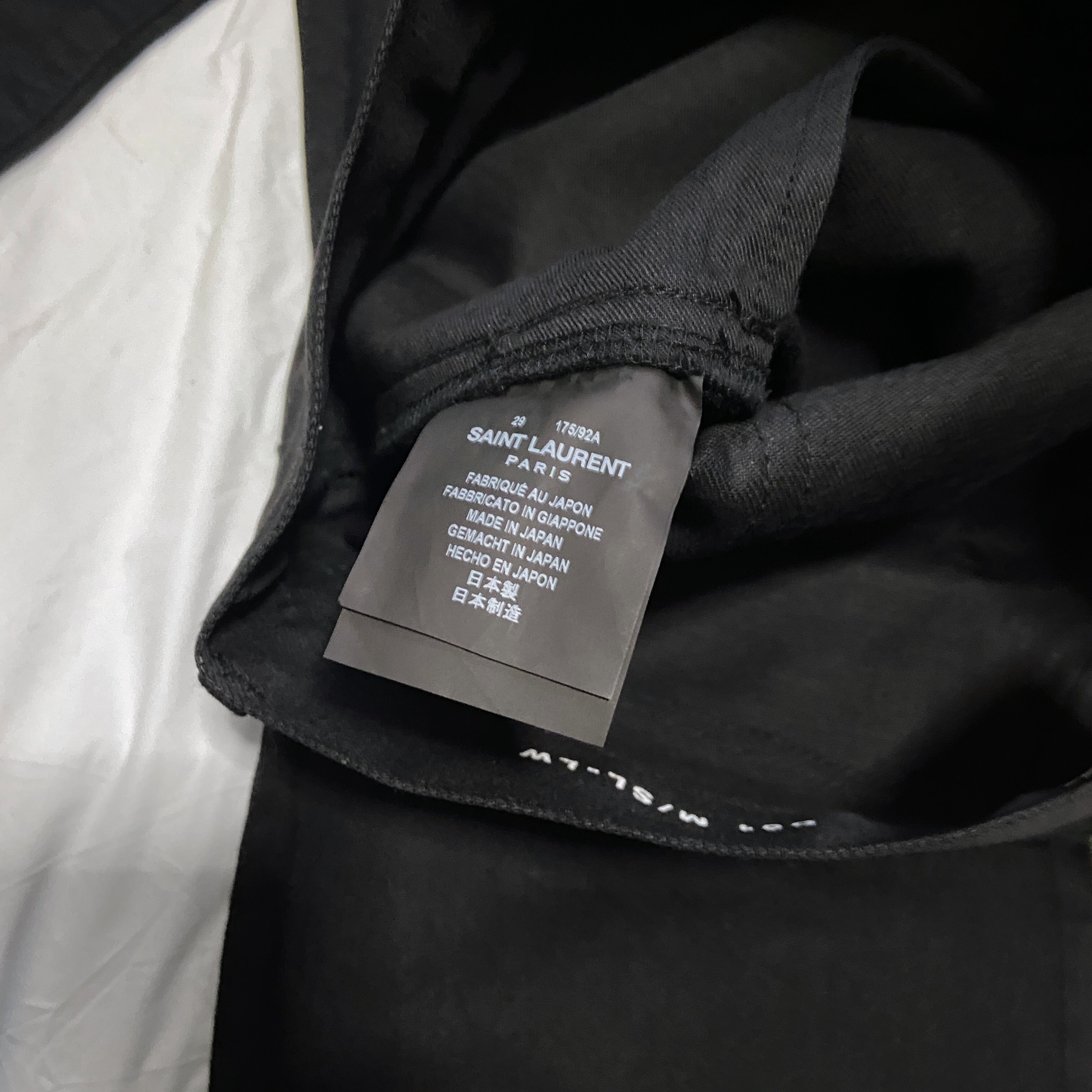 BWNT Saint Laurent D01 Hedi Black Waxed Jeans 29 – Dusty Archive