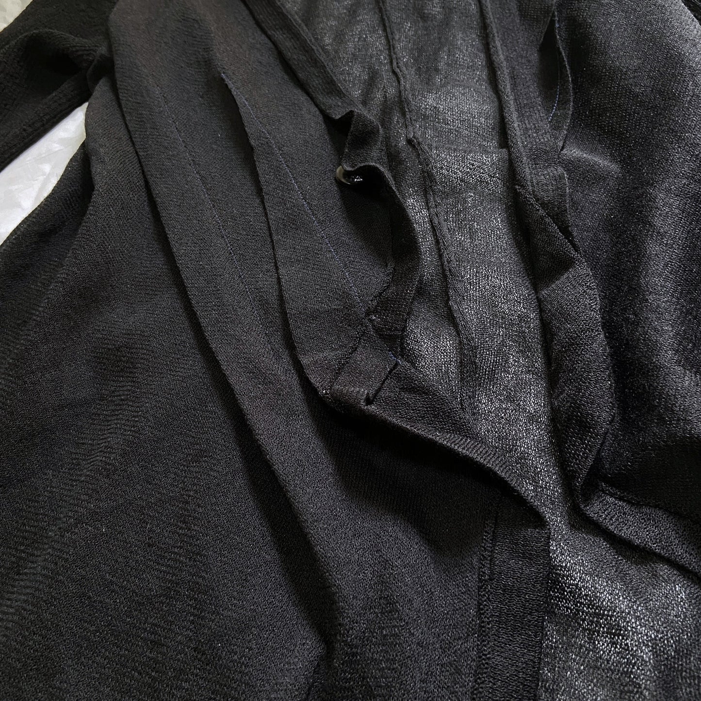 Yohji yamamoto asymmetrical paint feature cardigan 2