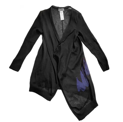 Yohji yamamoto asymmetrical paint feature cardigan 2