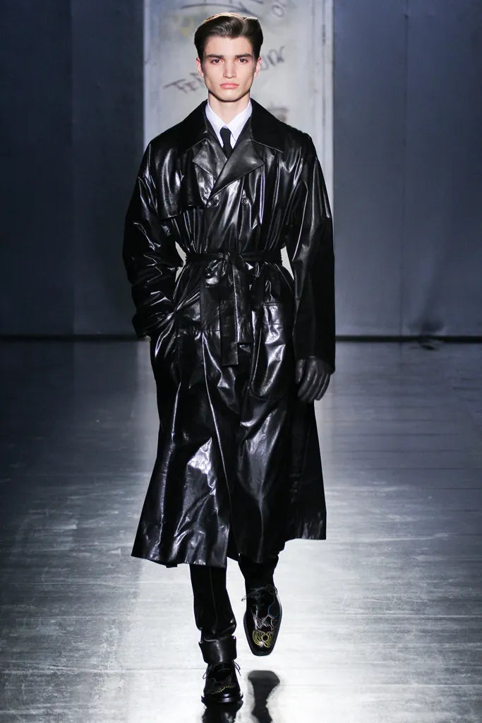 Jil Sander Fall 2012 Raf Simons Mens Leather Like Oversized Coat 52