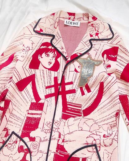 Loewe Spring 2016 Mens Gundam manga knit pajamas coat